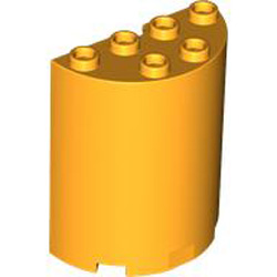 Wall Element Round 2x4x4 Flame Yellowish Orange