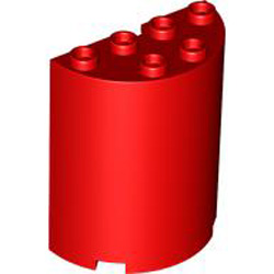 Wall Element Round 2x4x4 Bright Red