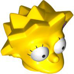 Mini Head Number 4 Number 3 Bright Yellow