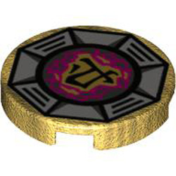 Flat Tile 2x2 Round Number 1024 Warm Gold