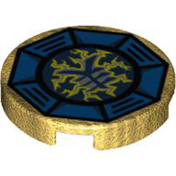 Flat Tile 2x2 Round Number 1025 Warm Gold