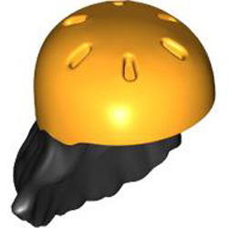 Mini Wig with Helmet Number 12 Black