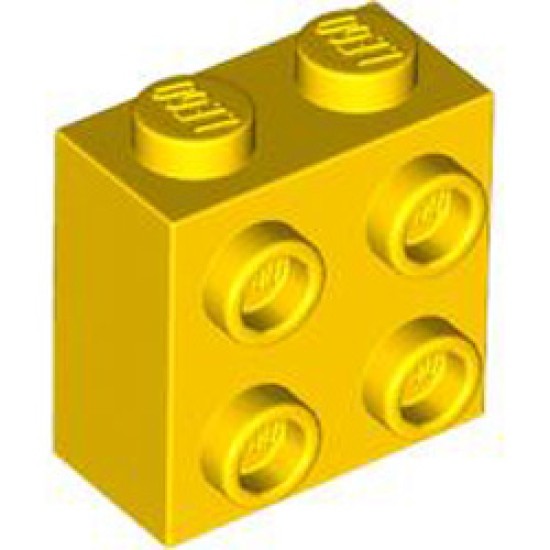 Brick 1x2x1 2/3 with 4 Knobs Bright Yellow