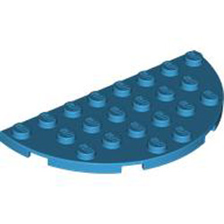 1/2 Circle Plate 4x8 Dark Azur