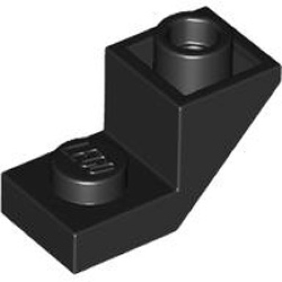 Roof Tile 1x2 Inverted Degree 45 with Cut Black