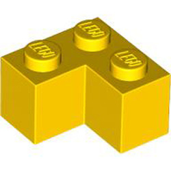Brick Corner 1x2x2 Bright Yellow