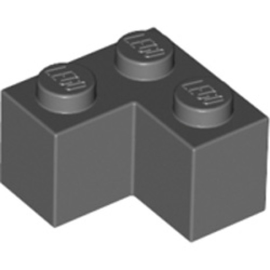 Brick Corner 1x2x2 Dark Stone Grey