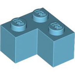 Brick Corner 1x2x2 Medium Azur