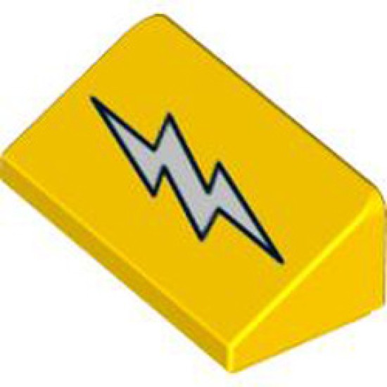 Roof Tile 1x2x2/3 ABS Number 3 Bright Yellow