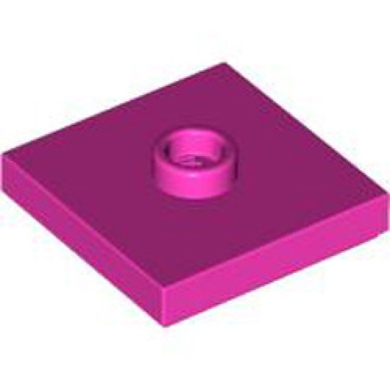 Plate 2x2 with 1 Knob Bright Purple