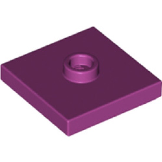 Plate 2x2 with 1 Knob Bright Reddish Violet