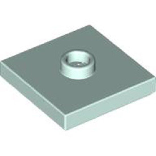 Plate 2x2 with 1 Knob Aqua