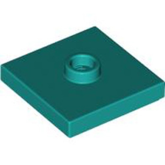 Plate 2x2 with 1 Knob Bright Bluish Green