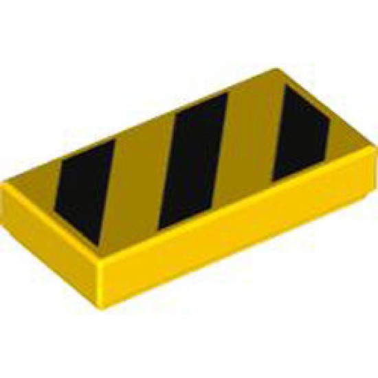 Flat Tile 1x2 Number 155 Bright Yellow