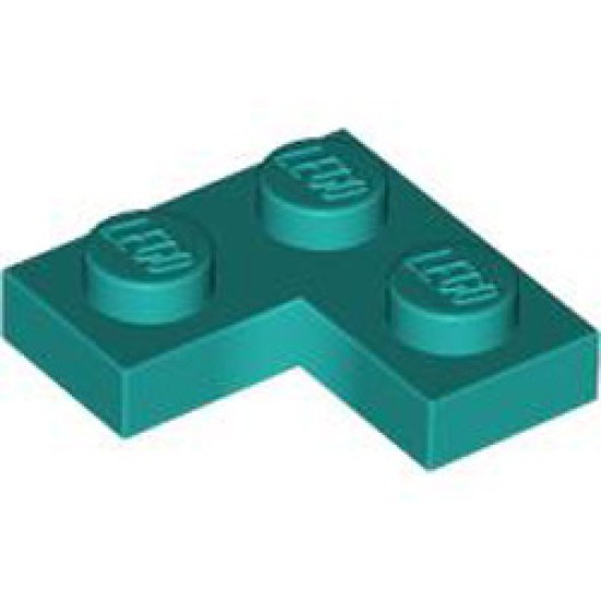 Corner Plate 1x2x2 Bright Bluish Green