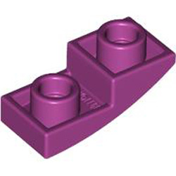 Plate with Half Bowl Inverted 1x2x2/3 Bright Reddish Violet