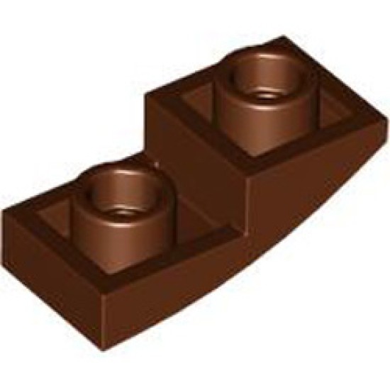 Plate with Half Bowl Inverted 1x2x2/3 Reddish Brown