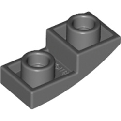 Plate with Half Bowl Inverted 1x2x2/3 Dark Stone Grey