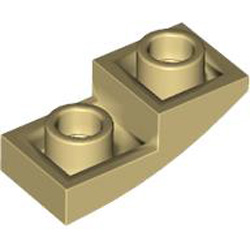 Plate with Half Bowl Inverted 1x2x2/3 Brick Yellow