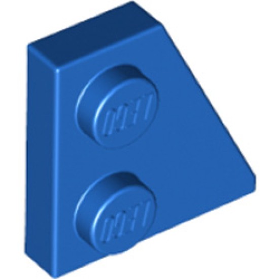 Right Plate 2x2 27 Degree Bright Blue