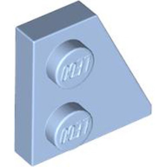 Right Plate 2x2 27 Degree Light Royal Blue