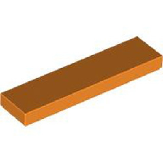 Flat Tile 1x4 Bright Orange