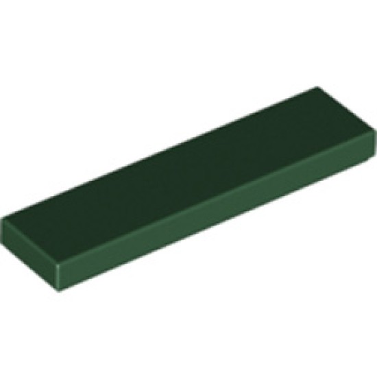 Flat Tile 1x4 Earth Green