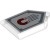 Flat Tile 2x3 with Angle Number 11 Transparent
