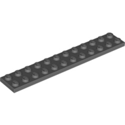 Plate 2x12 Dark Stone Grey