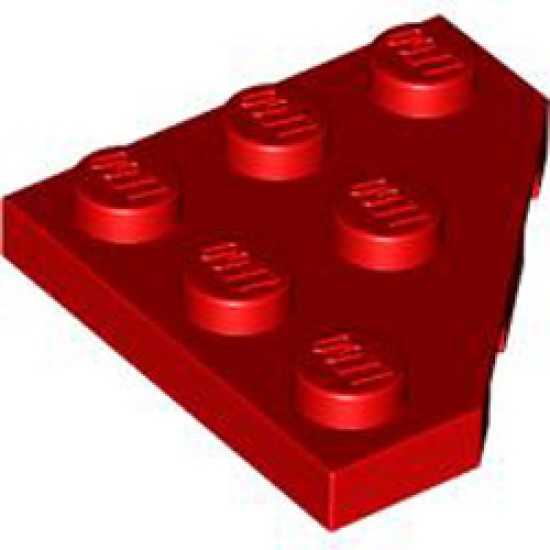 Corner Plate 45 Degree 3x3 Bright Red