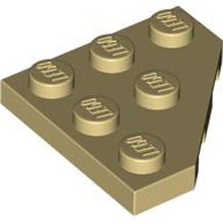 Corner Plate 45 Degree 3x3 Brick Yellow
