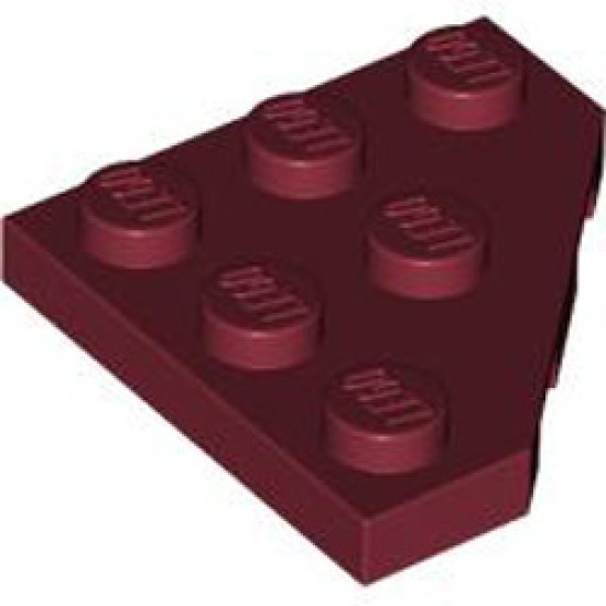 Corner Plate 45 Degree 3x3 Dark Red