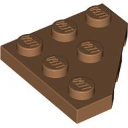 Corner Plate 45 Degree 3x3 Medium Nougat