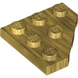 Corner Plate 45 Degree 3x3 Warm Gold