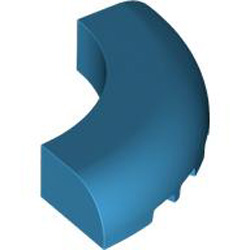 1/4 Arch Brick 5x5 with Cutout Dark Azur