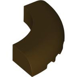 1/4 Arch Brick 5x5 with Cutout Dark Brown