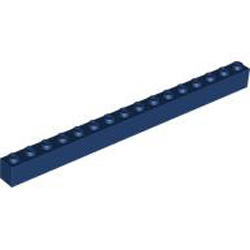 Brick 1x16 Earth Blue