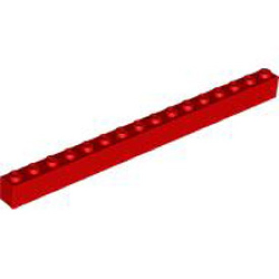 Brick 1x16 Bright Red