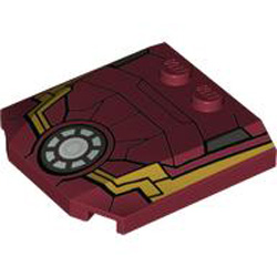 Plate 4x4x2/3 Number 3 Dark Red