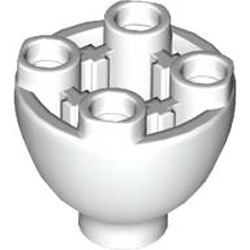 Sphere 2x2x1 1/3 Inverted White