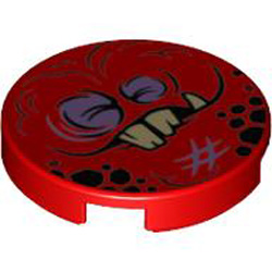 Flat Tile 2x2 Round Number 1039 Bright Red