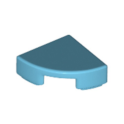 1/4 Circle Tile 1x1 Medium Azur