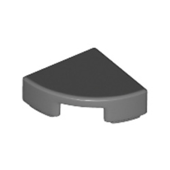 1/4 Circle Tile 1x1 Dark Stone Grey