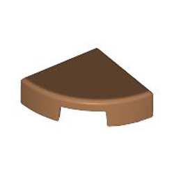 1/4 Circle Tile 1x1 Medium Nougat