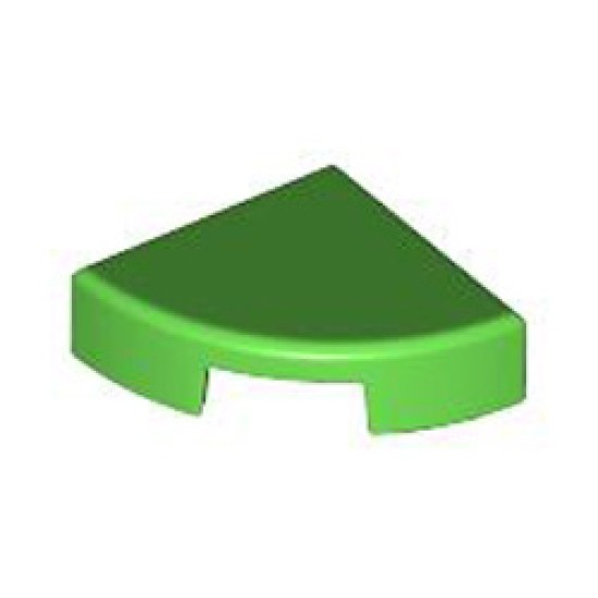 1/4 Circle Tile 1x1 Bright Green