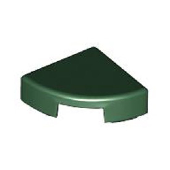 1/4 Circle Tile 1x1 Earth Green