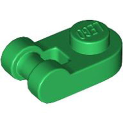 Plate 1x1 Round with 3.2 Shaft Dark Green