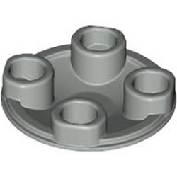 Slide Shoe Round 2x2 Light Grey