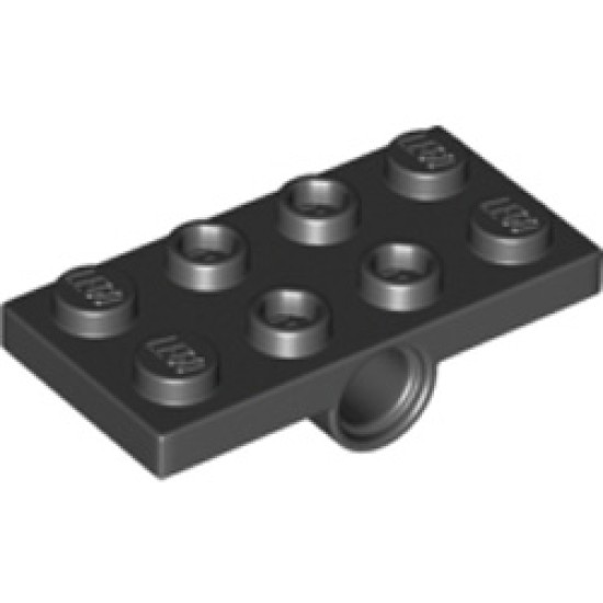 Plate 2x4 with Holes Diameter 4.85 Bottom Black