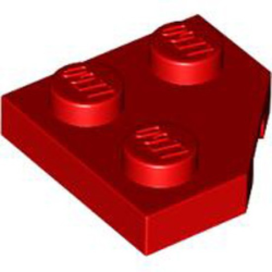 Plate 2x2 Corner 45 Degree Bright Red